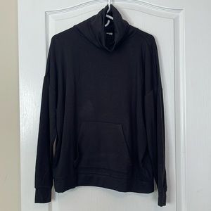LOFT Mock Neck Sweatshirt Pullover Black Large